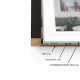 Рамка для фото дерев'яна 13х18 під фото 10х15 багет: DL2016-01 Темне дерево (з антивідблисковим склом 2мм, паспарту біле, двп з ніжкою) EmojiFrame