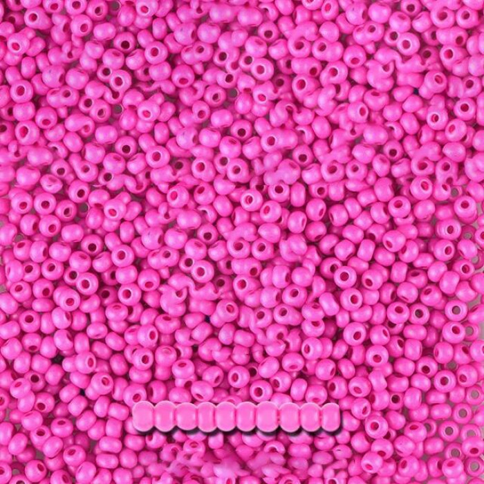 16A26 matt 10/0 чеський бісер Preciosa, 50 г, рожевий, непрозорий крейдяний інтенсивний колір, матовий