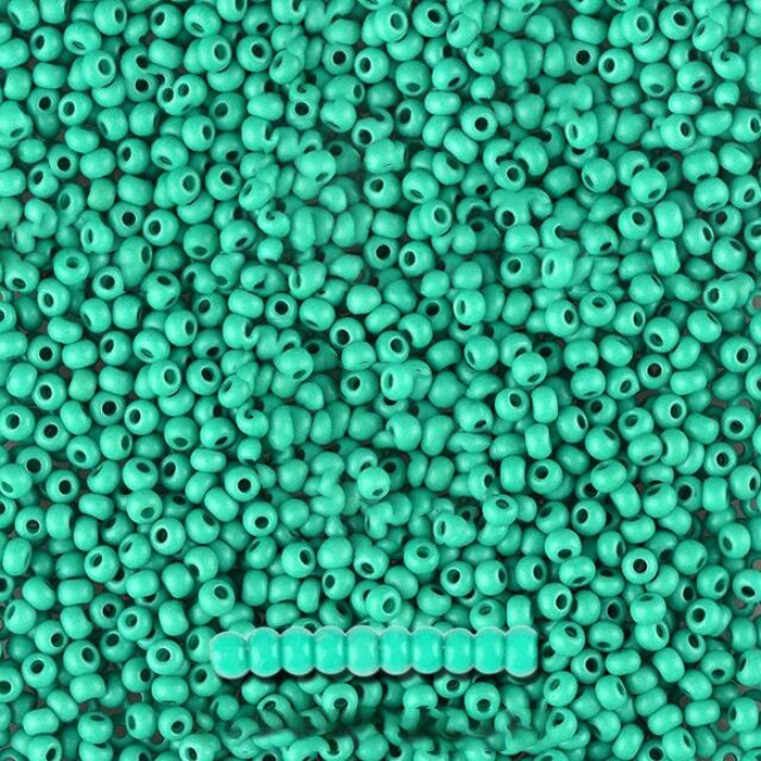16A58 matt 10/0 чеський бісер Preciosa, 5 г, зелений, непрозорий крейдяний інтенсивний колір, матовий