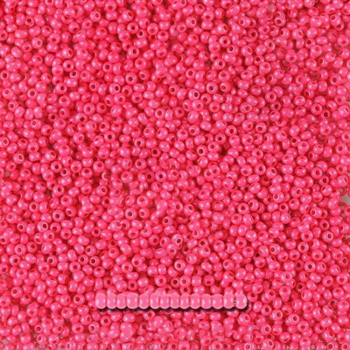 16A77 10/0 чеський бісер Preciosa, 5 г, рожевий, непрозорий крейдяний інтенсивний колір