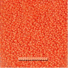 16A91 10/0 чеський бісер Preciosa, 5 г, помаранчевий, непрозорий крейдяний інтенсивний колір