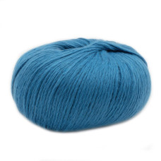 17 Пряжа Laines du Nord Soft Lino, 50г - 135м, темно-блакитний, 80% льон, 20% бавовна
