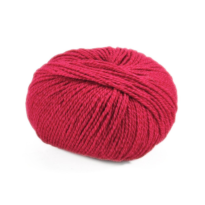 17 Пряжа Laines du Nord Spring Wool, 50г - 140м, малиновий, 50% вовна, 50% бавовна