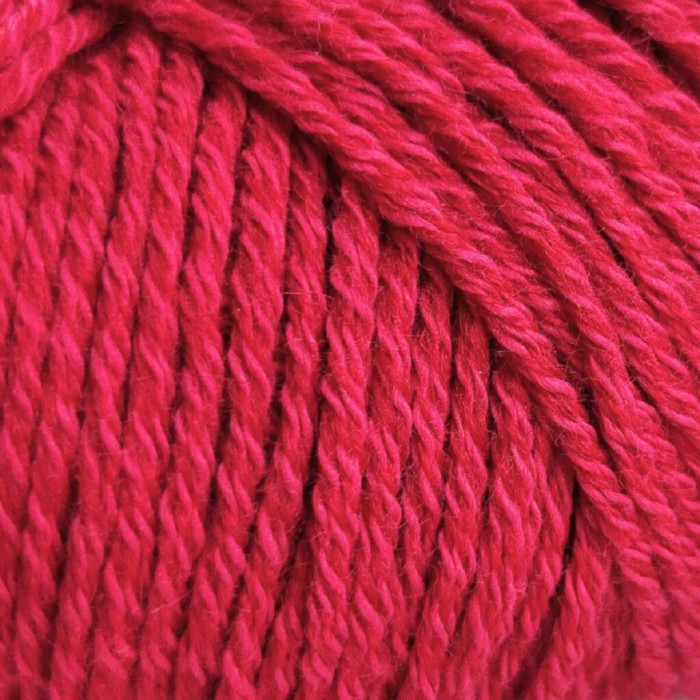 17 Пряжа Laines du Nord Spring Wool, 50г - 140м, малиновий, 50% вовна, 50% бавовна