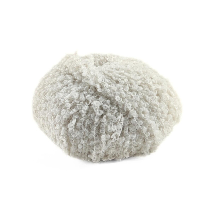 17 Пряжа Laines du Nord Teddy B, 50г - 120м, сіро-перлинний, 75% альпака, 10% вовна, 15% поліамід