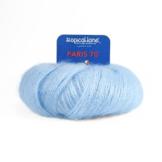 17 Пряжа Tropical Lane Paris 70, 40г - 120м, ніжно-блакитний, 70% кід мохер, 30% акрил