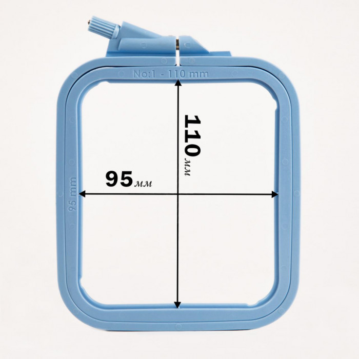 170-11 П`яльці-рамка квадрат пластикові 110 * 95 мм, блакитні. Nurge