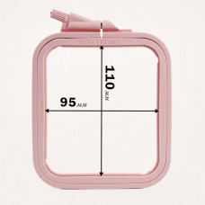 170-11 П`яльці-рамка квадрат пластикові 110 * 95 мм, рожеві. Nurge