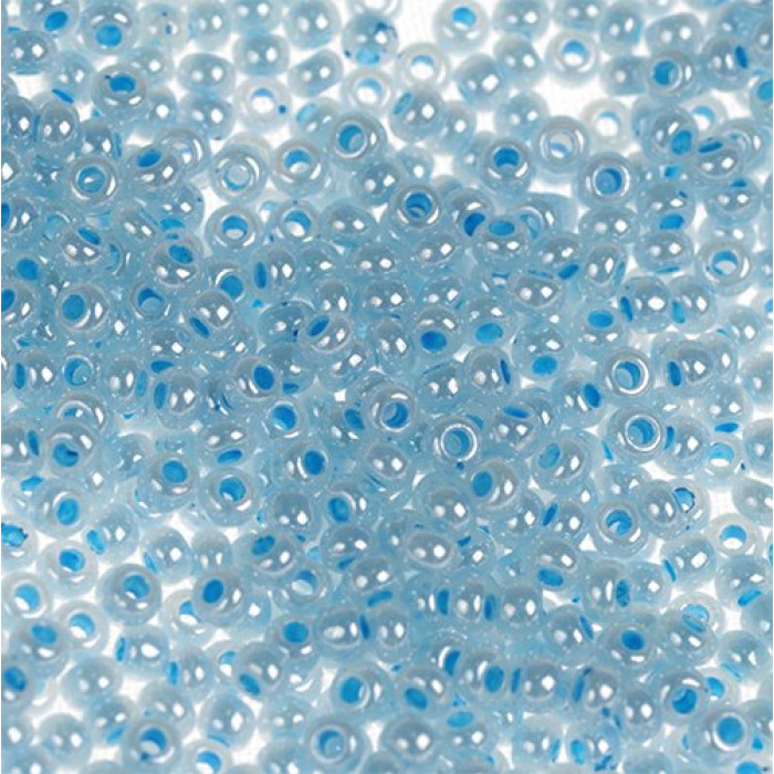 37365 10/0 чеський бісер Preciosa, 5 г, блакитний, непрозорий алебастровий глянцевий