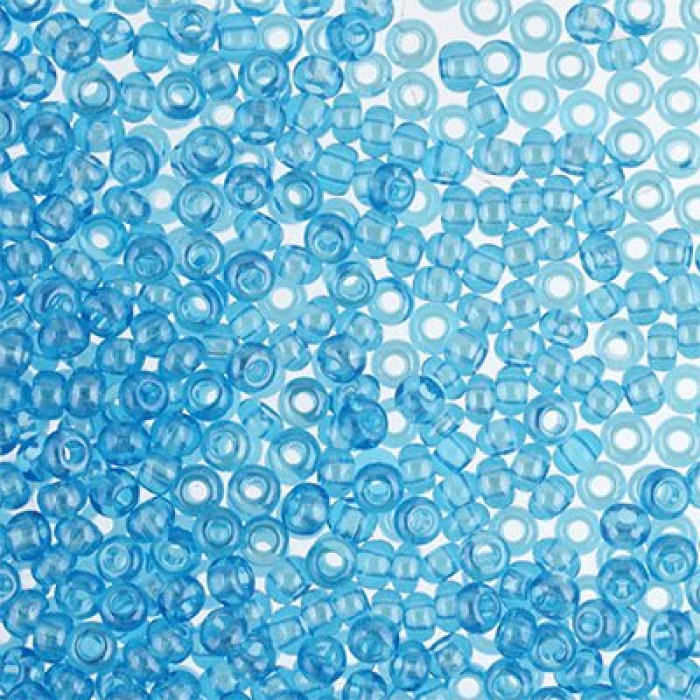66030 10/0 чеський бісер Preciosa, 5 г, лазурно-блакитний, прозорий глазурований
