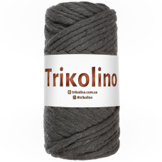 1725087 Шнур 3 мм бавовняний Макраме 250гр - 100м, (графіт). Trikolino