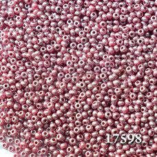 17598 10/0 чеський бісер Preciosa, 5 г, рожевий, непрозорий алебастровий глазурований