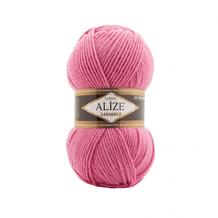 178 Пряжа LanaGold Classic 100гр - 240м (темно-рожевий). Alize