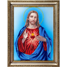 A502 Святе Серце Христове. Ангеліка. Схема на тканині для вишивання бісером