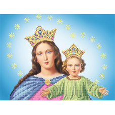 A506 Діва Марія з Ісусом. Ангеліка. Схема на тканині для вишивання бісером