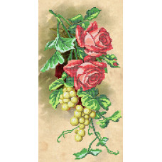 A556 Троянди і виноград. Ангеліка. Схема на тканині для вишивання бісером
