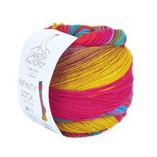 18 Пряжа Laines du Nord Infinity Sock, 100г - 420м, різнокольоровий, 75% вовна, 25% нейлон