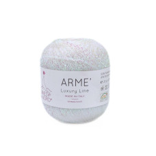 1800 Пряжа Laines du Nord Arme, 25г - 250м, білий, 59% металевий поліестер, 41% поліамід