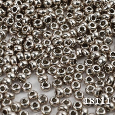 18111 10/0 чеський бісер Preciosa, 5 г, кремовий, кристальний сольгель металік