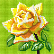 O1202 Жовта троянда. Orchidea. Канва з нанесеним малюнком(Знятий з виробництва)