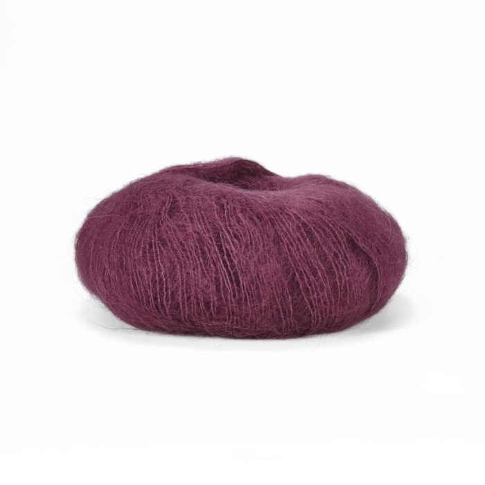 182 Пряжа Mondial Kid Seta, 25г - 210м, буряковий, 70% суперкід мохер, 30% шовк