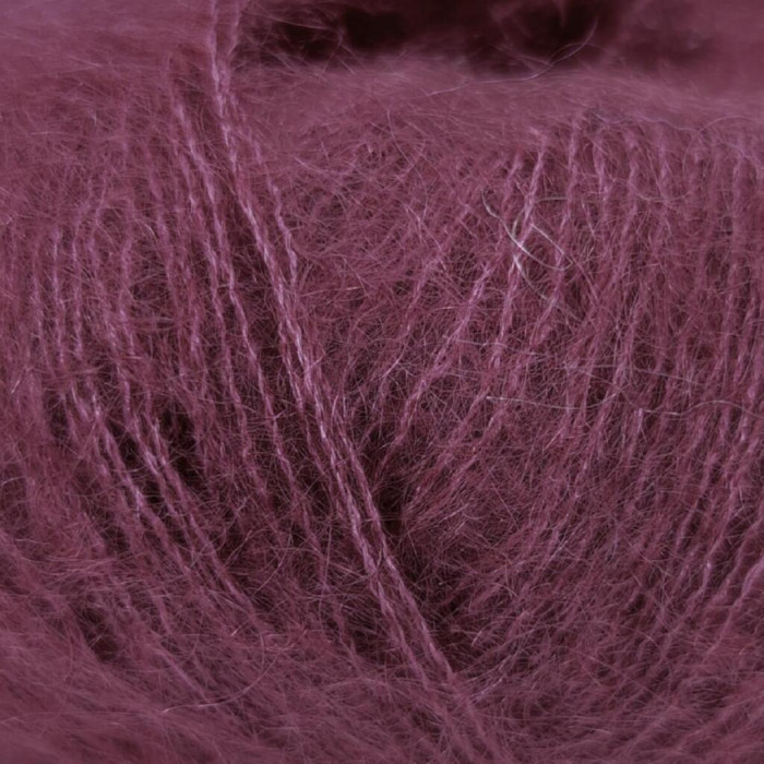 182 Пряжа Mondial Kid Seta, 25г - 210м, буряковий, 70% суперкід мохер, 30% шовк