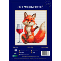182 SM-N Світ можливостей Набір для вишивки рахунковим хрестиком - Лисичка 20x21 см, Aida 16