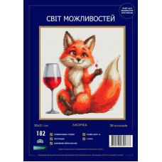182 SM-N Світ можливостей Набір для вишивки рахунковим хрестиком - Лисичка 20x21 см, Aida 16