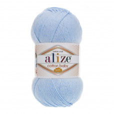 183 Пряжа Cotton Baby Soft 100гр - 270м (Блакитний) Alize(Знятий з виробництва)