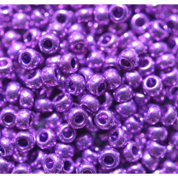 18328 10/0 чеський бісер Preciosa, 5 г, фіолетовий, кристальний металік