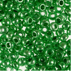 18356 10/0 чеський бісер Preciosa, 5 г, зелений, кристальний металік