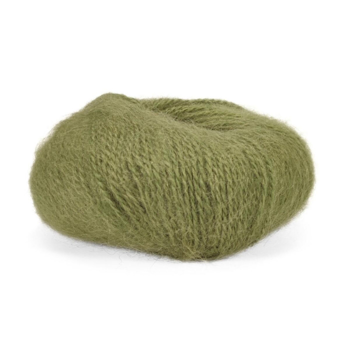 184 Пряжа Mondial Dolce Mohair, 50г - 150м, хакі, 60% кід мохер, 40% акрил