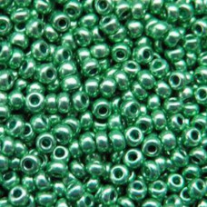 18558 10/0 чеський бісер Preciosa, 5 г, зелений, кристальний металік