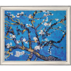186 Butterfly Набір для вишивки бісером - Квітуча гілка мигдалю 33x27 см (атлас)