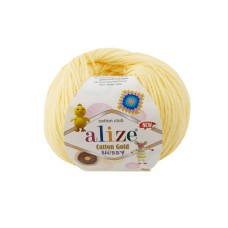 187 Пряжа Cotton Gold Hobby New  50г-165мм (світло-жовтий). Alize