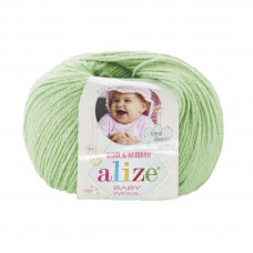 188 Пряжа Baby Wool 50гр - 175м (зелена м`ята). Alize