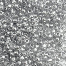 18908 10/0 чеський бісер Preciosa, 5 г, срібний, кристальний металік