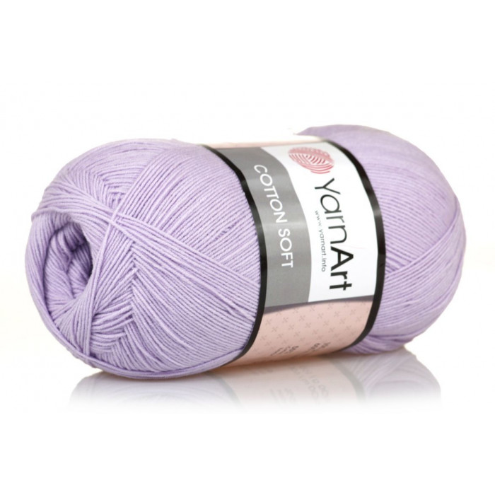 19 Пряжа Cotton Soft 100гр - 600м (Світло-фіолетовий) YarnArt