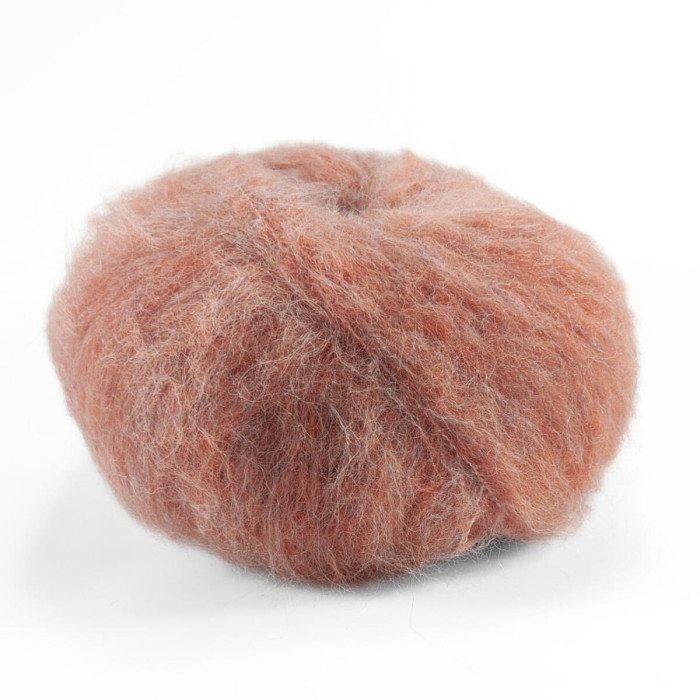 19 Пряжа Laines du Nord Alpaca Brushed, 50г - 115м, персиковий, 50% альпака, 35% вовна, 15% нейлон