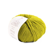 19 Пряжа Laines du Nord Spring Wool, 50г - 140м, салатовий, 50% вовна, 50% бавовна