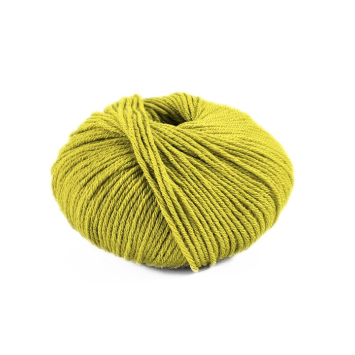 19 Пряжа Laines du Nord Spring Wool, 50г - 140м, салатовий, 50% вовна, 50% бавовна