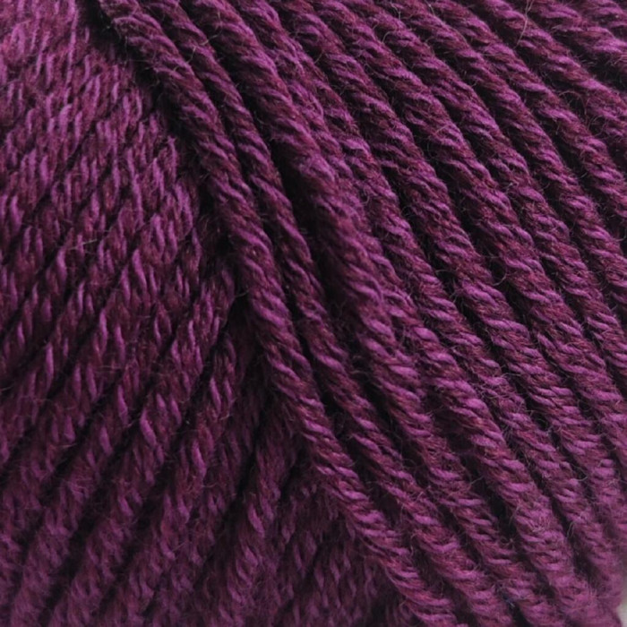 19004 Пряжа Lana Gatto Merinocot, 50г - 125м, сливовий, 53% мериносова вовна екстрафайн, 47% бавовна