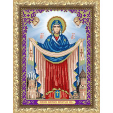 VIA3004 Образ Пресвятої Богородиці Покрови. ArtSolo. Схема на тканині для вишивання бісером