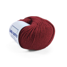 19620 Пряжа Lana Gatto Merinocot, 50г - 125м, бордовий, 53% мериносова вовна екстрафайн, 47% бавовна