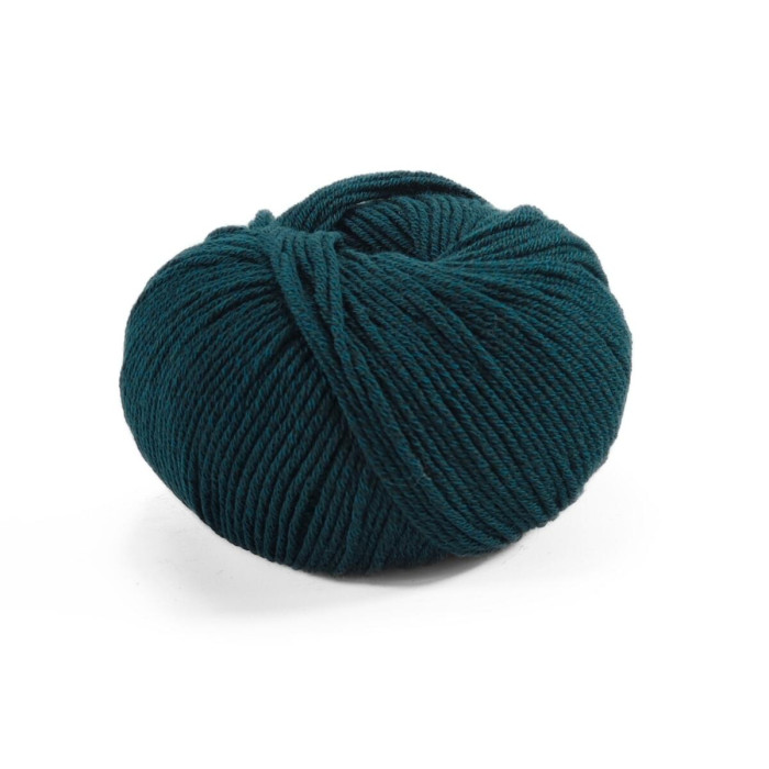 19994 Пряжа Lana Gatto Merinocot, 50г - 125м, темно-смарагдовий, 53% мериносова вовна екстрафайн, 47% бавовна