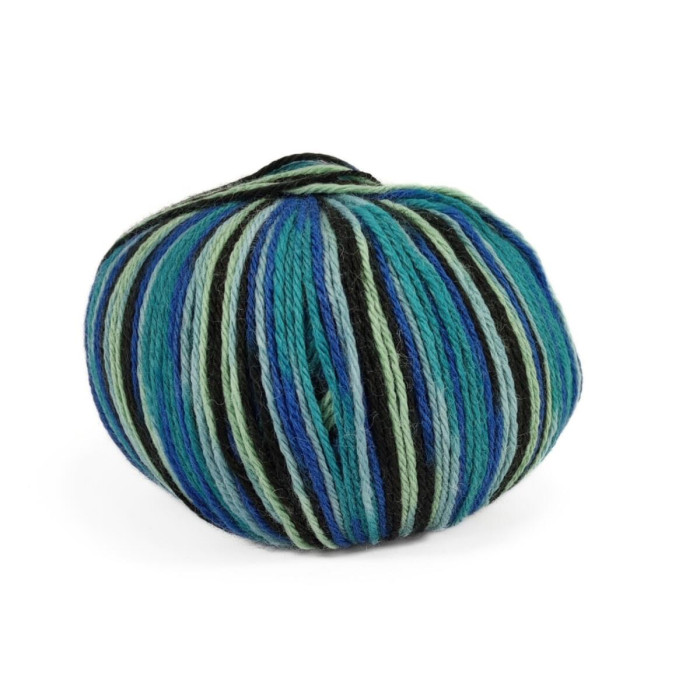 2 Пряжа Campolmi Filati Svezia Fantasie, 100г - 250м, мультіколор, 50% вовна, 25% акрил