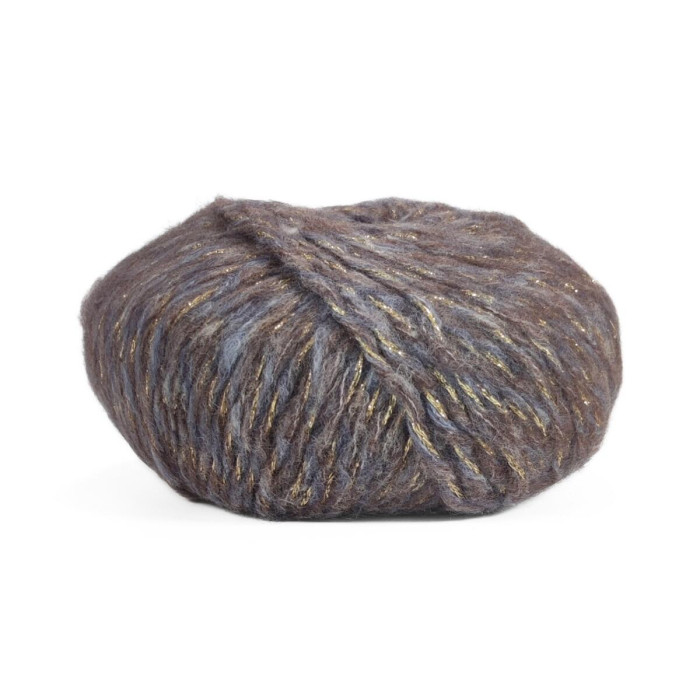 2 Пряжа Laines du Nord Chaska, 25г - 125м, сизий, 34% вовна, 10% кашемір, 16% бавовна, 29% нейлон, 11% металевий PL