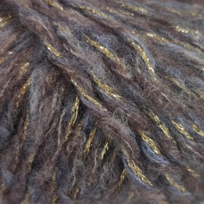 2 Пряжа Laines du Nord Chaska, 25г - 125м, сизий, 34% вовна, 10% кашемір, 16% бавовна, 29% нейлон, 11% металевий PL