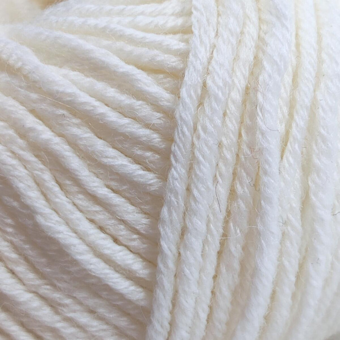 2 Пряжа Laines du Nord Dolly 125, 50г - 125м, молочний, 100% вовна