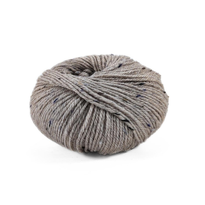 2 Пряжа Laines du Nord Holiday Tweed, 50г - 125м, бежево-сірий, 50% вовна, 39% акрил, 11% віскоза